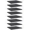 vidaXL Panneaux de bibliothèque 8 pcs Gris 40x40x1,5 cm Aggloméré