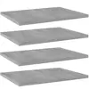 vidaXL Vidaxl Panneaux De Bibliothèque 4 Pcs Gris Béton Bois D¿Ingénierie