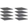 vidaXL Panneaux bibliothèque 8 pcs Gris brillant 40x50x1,5cm Aggloméré