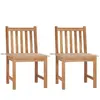 vidaXL Chaises de jardin 2 pcs avec coussins Bois de teck massif
