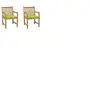 vidaXL Tuinstoelen 2 st met heldergroene kussens massief teakhout3062741