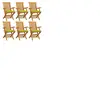 vidaXL Chaises de jardin avec coussins vert vif lot de 6 Bois teck