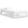 vidaXL Cadre de lit sans matelas blanc bois de pin massif 100x200 cm