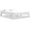 vidaXL Cadre de lit Blanc Bois de pin massif 160x200 cm