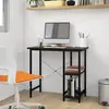 vidaXL Bureau d'ordinateur Noir 80x40x72 cm MDF et métal
