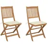 Non communiqué vidaXL Chaises pliables de jardin - Acacia massif