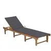 vidaXL Chaise longue pliable avec coussin Bois d'acacia solide