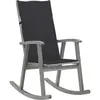 vidaXL Chaise à bascule avec coussins Gris Bois d'acacia massif