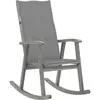 vidaXL Chaise à bascule avec coussins Gris Bois d'acacia massif