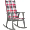 vidaXL Chaise à bascule avec coussins Gris Bois d'acacia massif