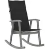 vidaXL Chaise à bascule avec coussins Gris Bois d'acacia massif