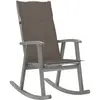 vidaXL Chaise à bascule avec coussins Gris Bois d'acacia massif