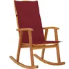 vidaXL Chaise à bascule avec coussins Bois d'acacia massif