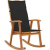 vidaXL Chaise à bascule avec coussins Bois d'acacia massif