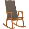 vidaXL Chaise à bascule avec coussins Bois d'acacia massif