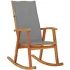 vidaXL Chaise à bascule avec coussins Bois d'acacia massif