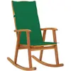 vidaXL Chaise à bascule avec coussins Bois d'acacia massif