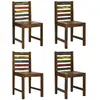 vidaXL Chaises à manger lot de 4 bois de récupération solide