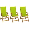 vidaXL Chaises inclinables de jardin lot de 4 et coussins Bois acacia