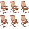 vidaXL Chaises pliables de jardin 6 pcs Bois d'acacia solide