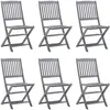 vidaXL Chaises pliables d'extérieur 6 pcs Bois d'acacia solide
