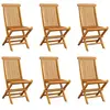 vidaXL Chaises pliables de jardin 6 pcs Bois de teck solide