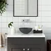 vidaXL Lavabo de salle de bain Céramique Gris foncé Rond