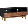 vidaXL Meuble TV 100x35x45 cm Bois d'acacia massif et MDF