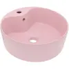 vidaXL Lavabo de luxe avec trop-plein Rose mat 36x13 cm Céramique