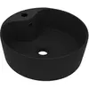 vidaXL Lavabo de luxe avec trop-plein Noir mat 36x13 cm Céramique