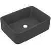 vidaXL Lavabo de luxe Gris foncé mat 41x30x12 cm Céramique