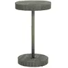 vidaXL Table de jardin Gris 60,5x106 cm Résine tressée