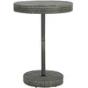 vidaXL Table de jardin Gris 75,5x106 cm Résine tressée