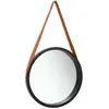 vidaXL Miroir mural avec sangle 50 cm Noir