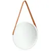 vidaXL Miroir mural avec sangle 40 cm Blanc