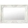 vidaXL Miroir mural style baroque 60x40 cm Blanc