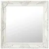 vidaXL Miroir mural style baroque 60x60 cm Blanc