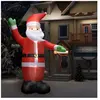 vidaXL Père Noël gonflable avec LED Décoration de Noël IP44 4,5 m