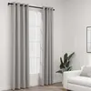 vidaXL Rideaux occultants Aspect lin avec oeillets 2 pcs Gris 140x245cm