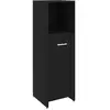 vidaXL Armoire de salle de bain Noir 30x30x95 cm Aggloméré