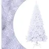 vidaXL Arbre de Noël artificiel avec branches épaisses blanc 180cm PVC
