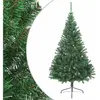 vidaXL Sapin de Noël artificiel moitié avec support vert 210 cm PVC