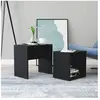 vidaXL Ensemble de tables basses Noir 48x30x45 cm Aggloméré