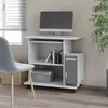 vidaXL Vidaxl Bureau D'ordinateur Blanc 80x50x75 Cm Bois D'ingénierie