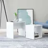 vidaXL Ensemble de tables basses Blanc 48x30x45 cm Aggloméré