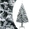 vidaXL Sapin de Noël artificiel avec neige floquée vert 210 cm PVC
