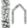 Vidaxl guirlande de noël avec neige floquée vert 20 m pvc 320969