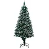 vidaXL Sapin de Noël avec pommes de pin et neige blanche 150 cm