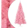 vidaXL Sapin de Noël artificiel avec support rose 210 cm PVC