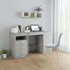 vidaXL Vidaxl Bureau Gris Béton 140x50x76 Cm Bois D’Ingénierie